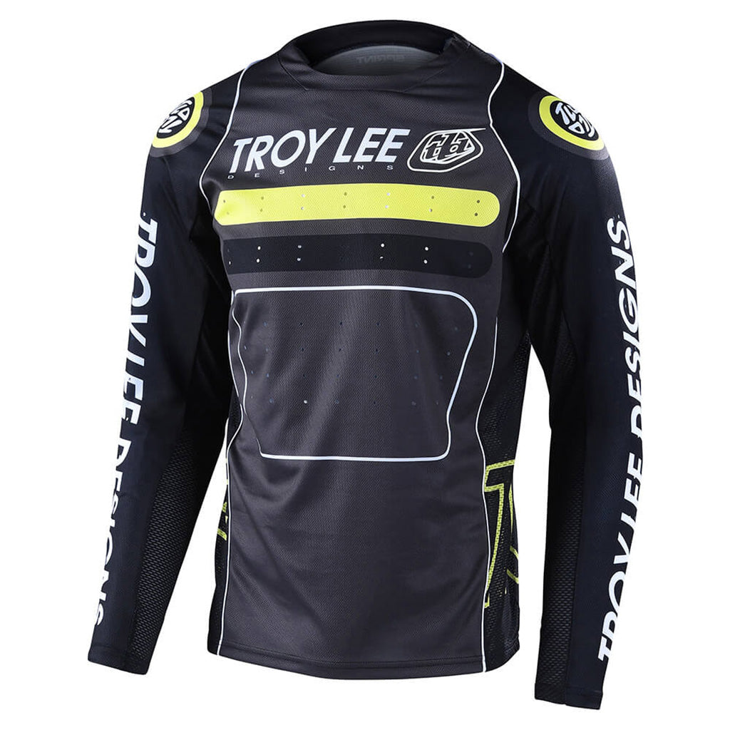 Troy Lee Sprint Drop In Jersey-Black/Green at J&R Bicycles – J&R