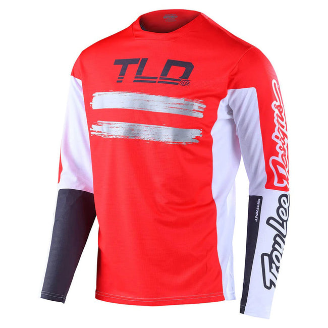 Troy Lee Designs Sprint Marker BMX Race Jersey-Glo Red - 1
