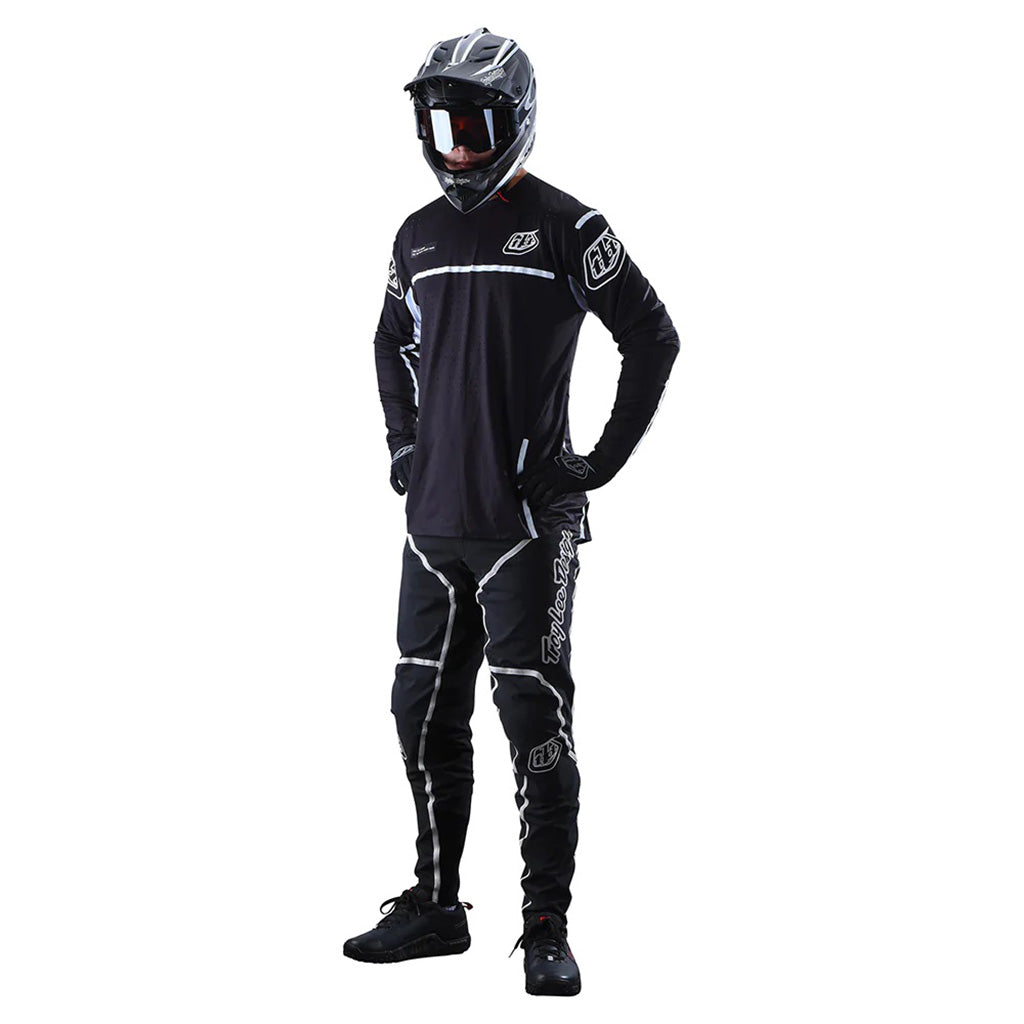 Troy Lee Designs Sprint Ultra BMX Race Jersey-Lines-Black