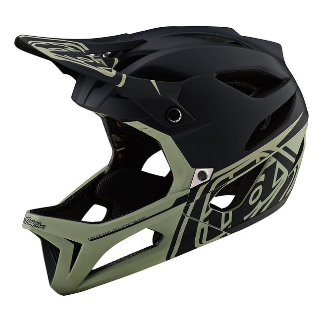 Troy Lee Designs Stage MIPS BMX Race Helmet-Stealth Black/Stone Gray - 1