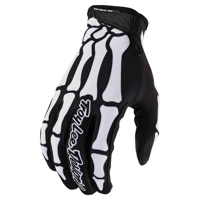 Troy Lee Air BMX Race Gloves-Skully-Black/White