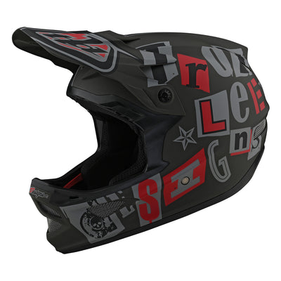Troy Lee Designs D3 Fiberlite Anarchy BMX Race Helmet-Olive