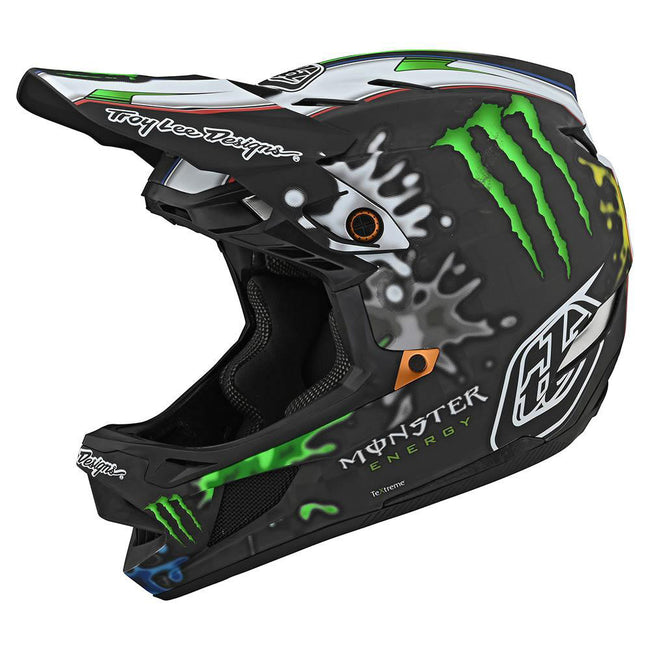 Troy Lee Designs D4 Carbon MIPS Monster Zink BMX Race Helmet-Black - 1