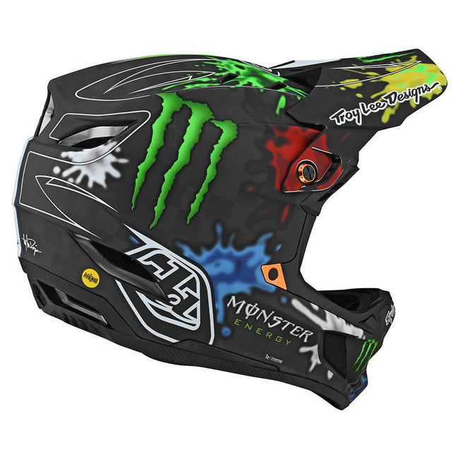Troy Lee Designs D4 Carbon MIPS Monster Zink BMX Race Helmet-Black - 3