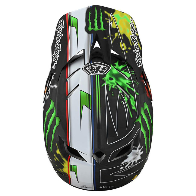 Troy Lee Designs D4 Carbon MIPS Monster Zink BMX Race Helmet-Black - 5