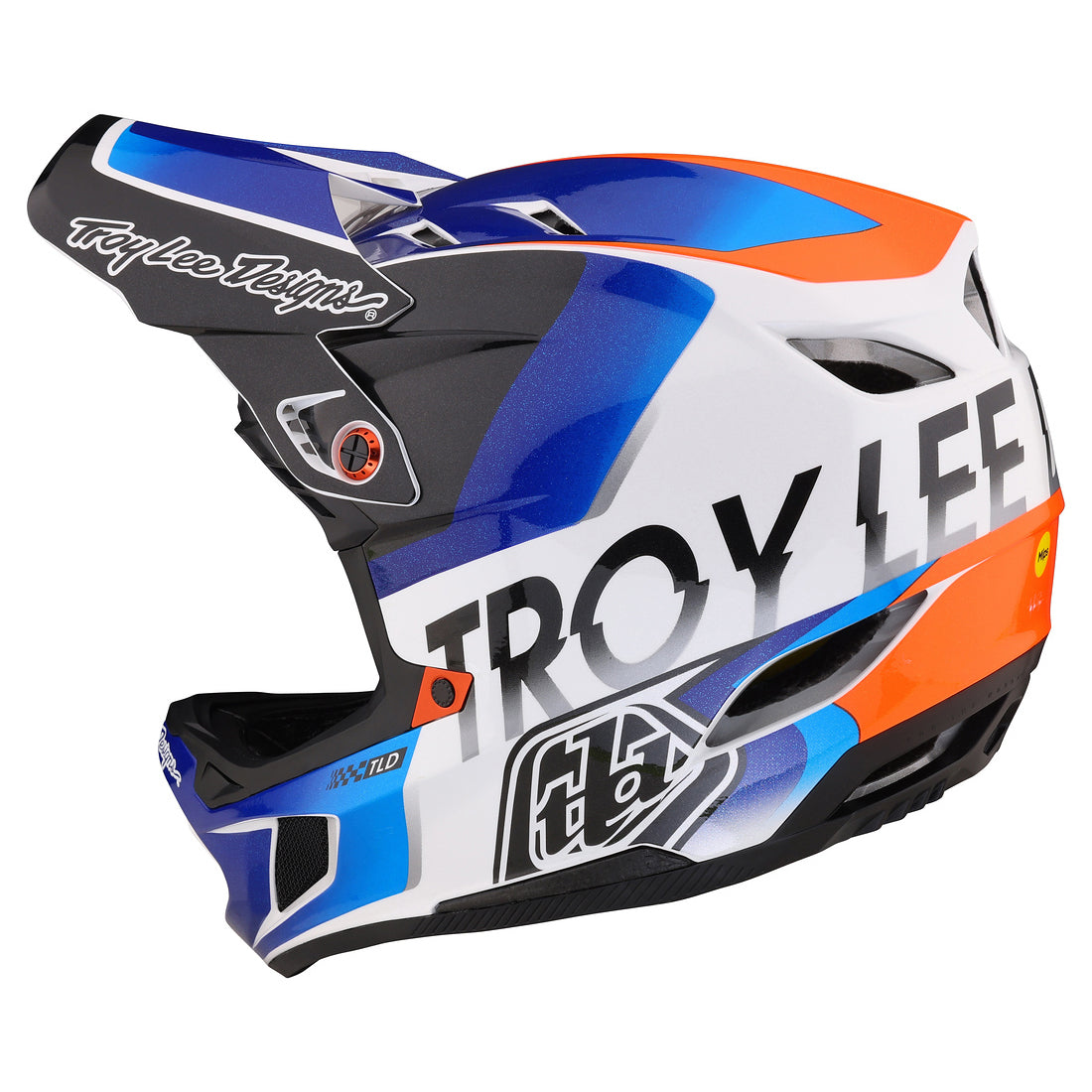 Troy Lee D4 Composite BMX Race Helmet-Qualifier White-Blue – J&R