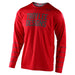 Troy Lee Designs GP Pinstripe BMX Race Jersey-Red/Gray - 1