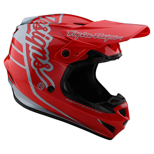 Troy Lee Designs GP Silhouette BMX Race Helmet-Red/Silver - 4