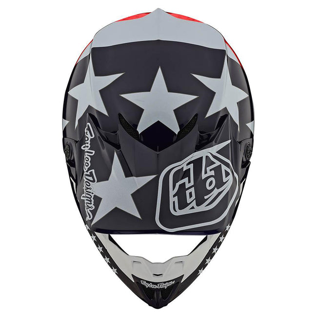 Troy Lee Designs SE4 Poly Freedom MIPS BMX Race Helmet-Red/White - 5