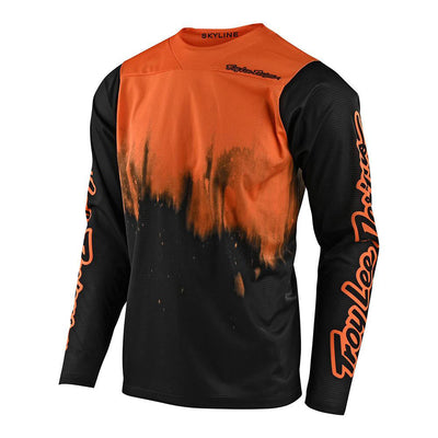 Troy Lee Skyline Diffuze LS BMX Race Jersey-Tangelo/Black