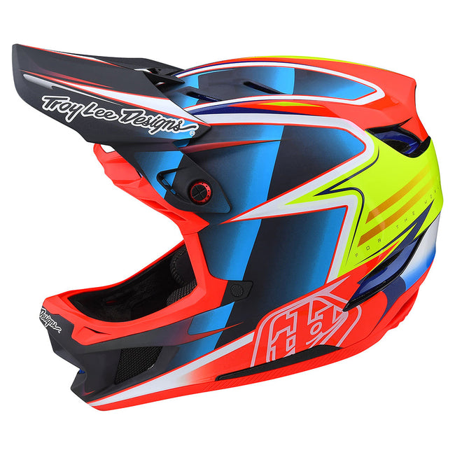 Troy Lee Designs D4 Carbon Lines BMX Race Helmet-Black/Red - 2