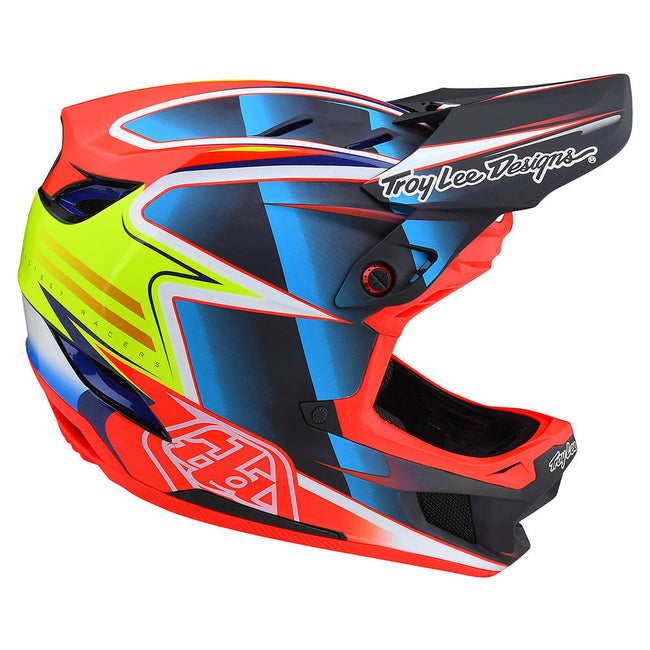 Troy Lee Designs D4 Carbon Lines BMX Race Helmet-Black/Red - 4