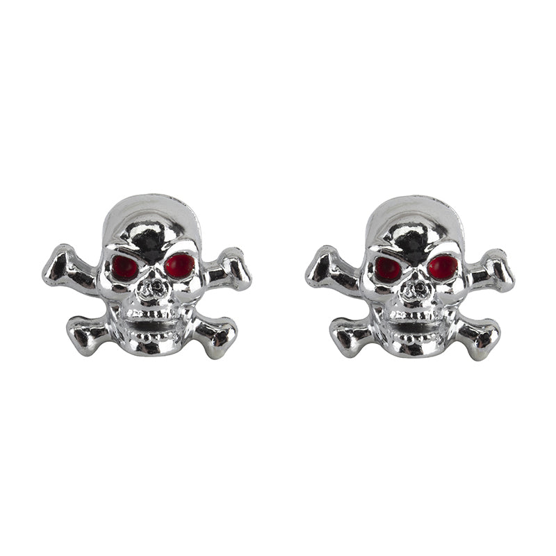 Trik Topz Schrader Valve Caps-Skull-X Bones at J&R Bicycles – J&R