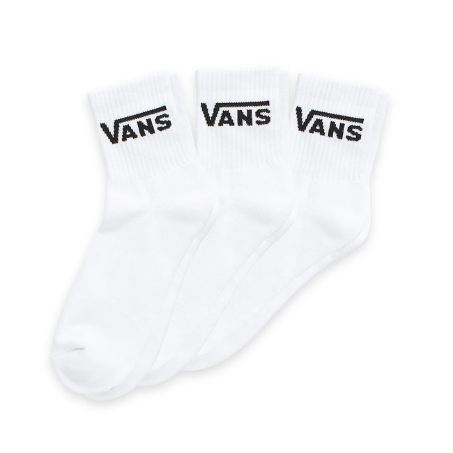Vans Classic Half Crew Socks-3-Pack-White - 1