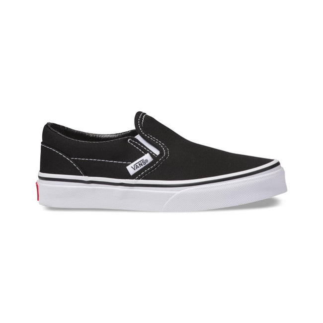 Vans Classic Slip-On Kids Shoes-Black/True White - 1