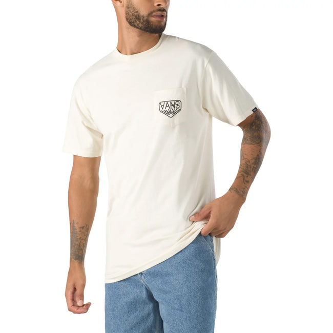 Vans Dakota Roche Logo Men&#39;s T-Shirt-Seedpearl - 2