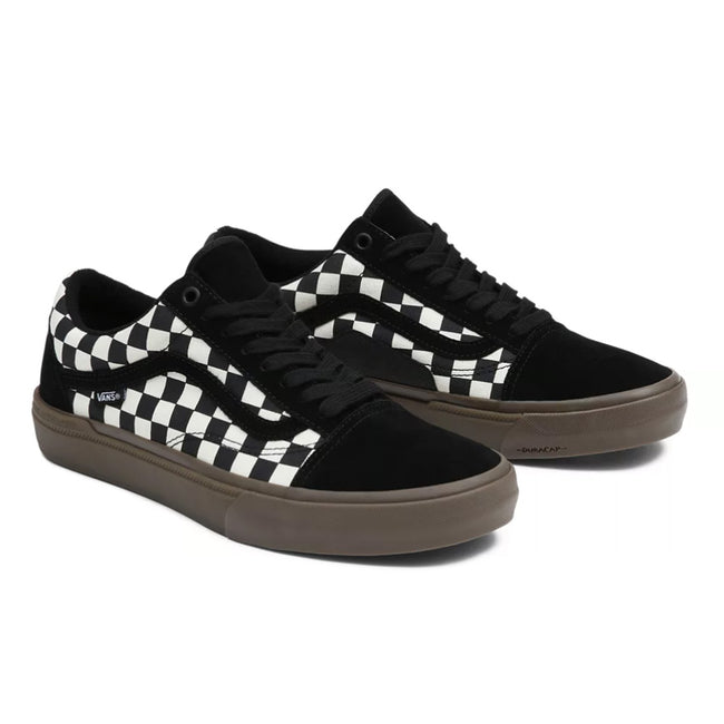 Vans Old Skool Checkerboard BMX Shoes-Black/Dark Gum - 3