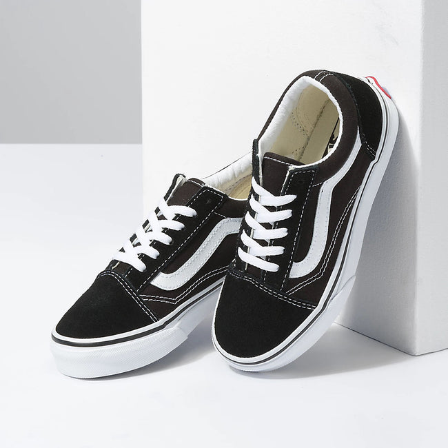 Vans Old Skool Kids Shoes-Black/True White - 3