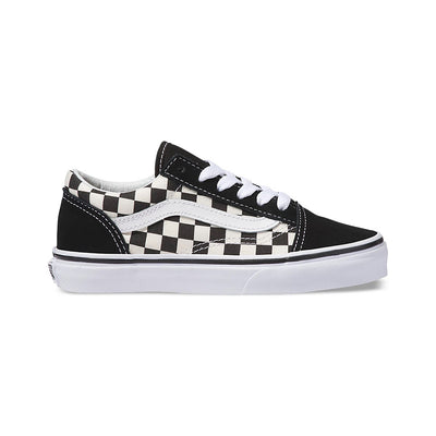 Vans Old Skool Primary Kids Shoes-Black/White Checkerboard