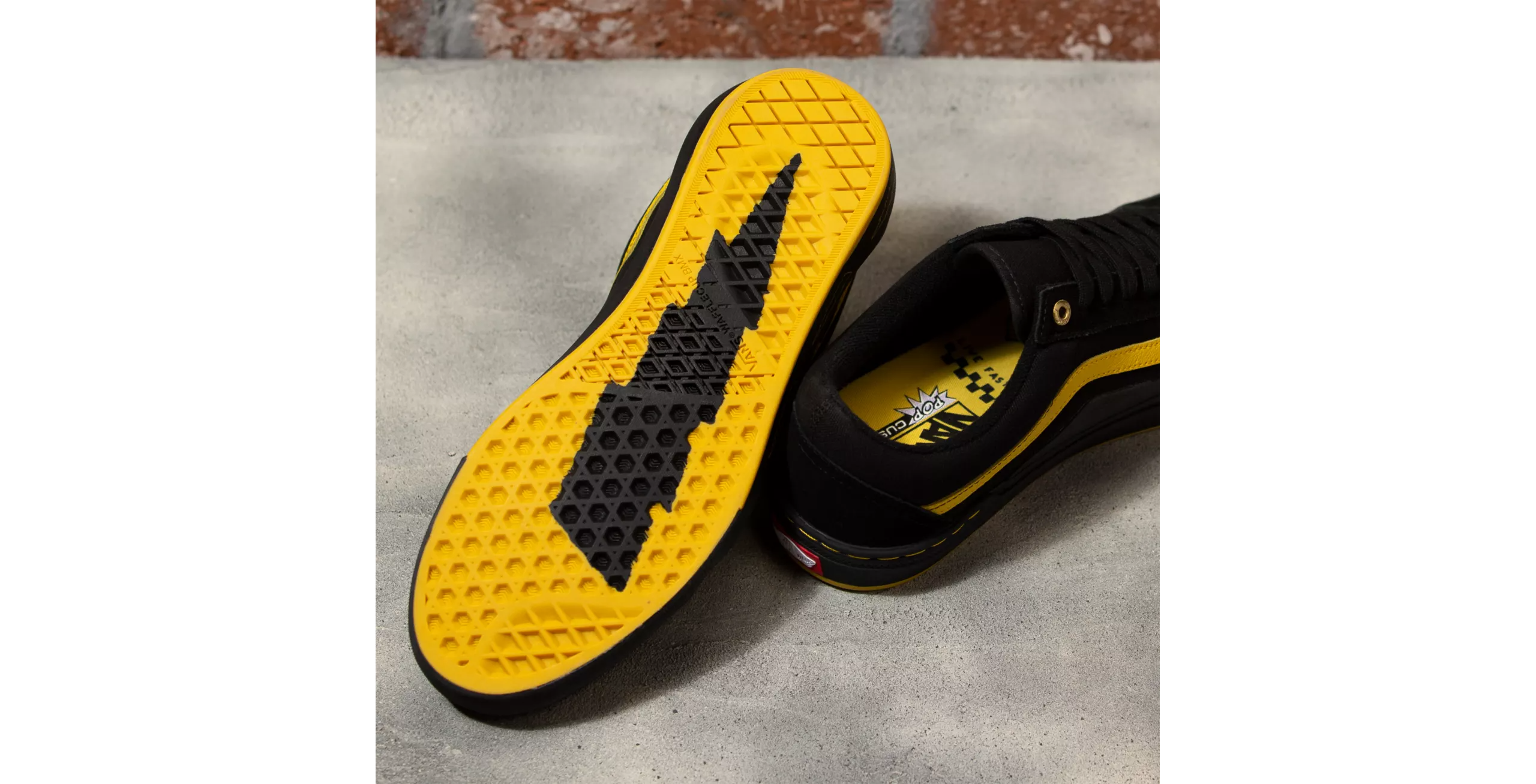 Vans Old Skool Pro Larry Edgar BMX Shoe Black Yellow J R