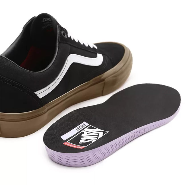 Vans Old Skool Shoes-Black/Gum - 8