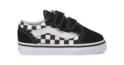 Vans Old Skool V Primary Toddler Shoe-Black/White Checkerboard