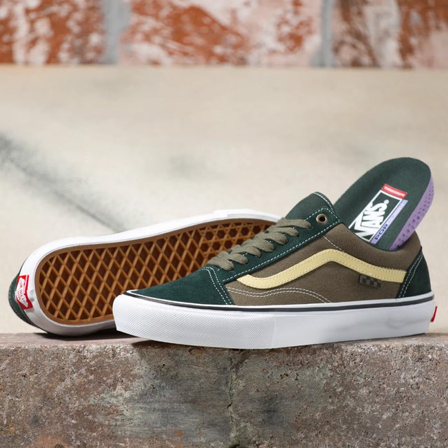 Vans Skate Old Skool BMX Shoes-Scarab/Military - 2