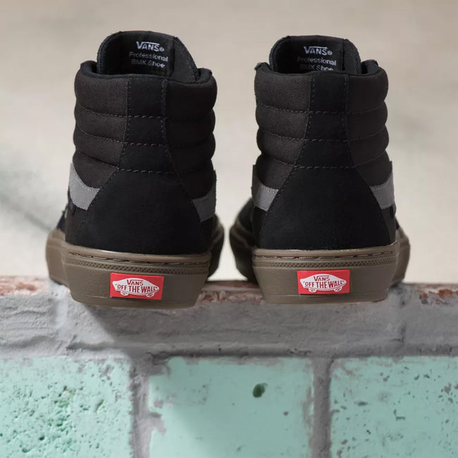 Vans Skate Sk8-Hi BMX Shoes-Black/Dark Gum - 5