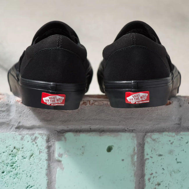 Vans Skate Slip-On Shoes-Black/Black - 5