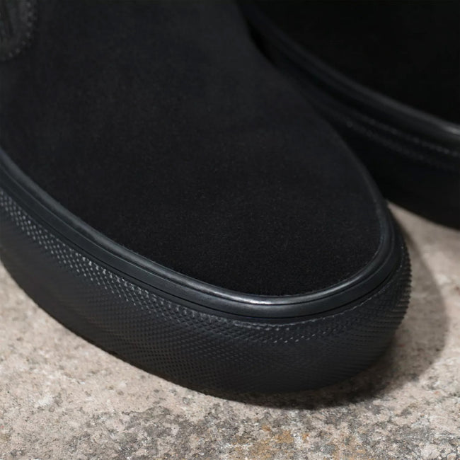 Vans Skate Slip-On Shoes-Black/Black - 6