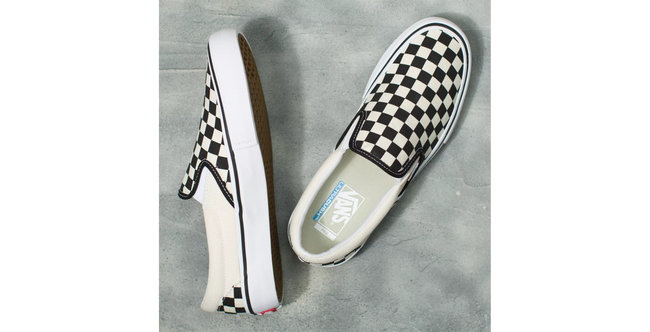 Vans Slip-On Pro Shoes-Black/White Checkerboard - 2