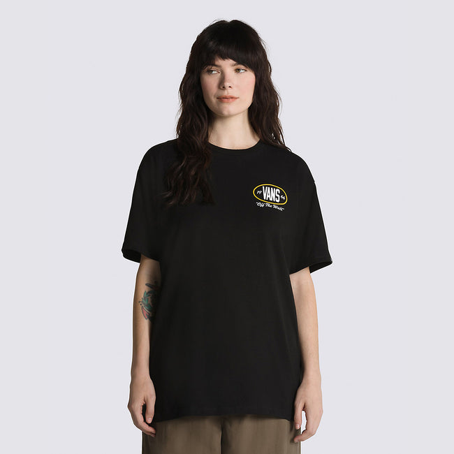 Vans Team Player Checkerboard Men&#39;s T-Shirt-Black/Old Gold - 5