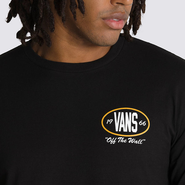 Vans Team Player Checkerboard Men&#39;s T-Shirt-Black/Old Gold - 7