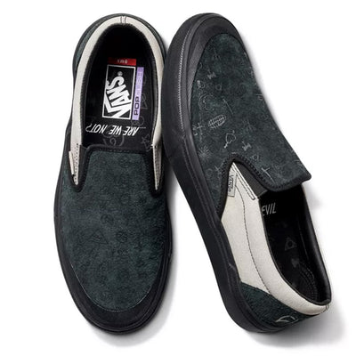 Vans x Cult Slip-On BMX Shoes-Black/Gray