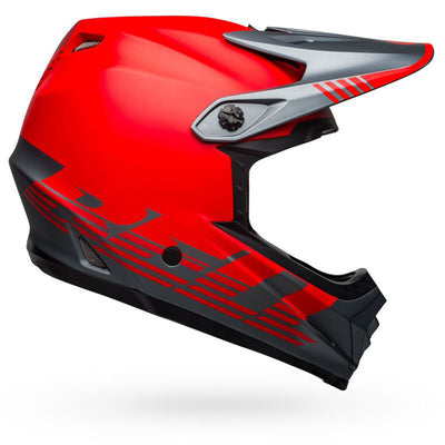 Bell Full-9 Fusion MIPS BMX Race Helmet-Louver Matte Gray/Red