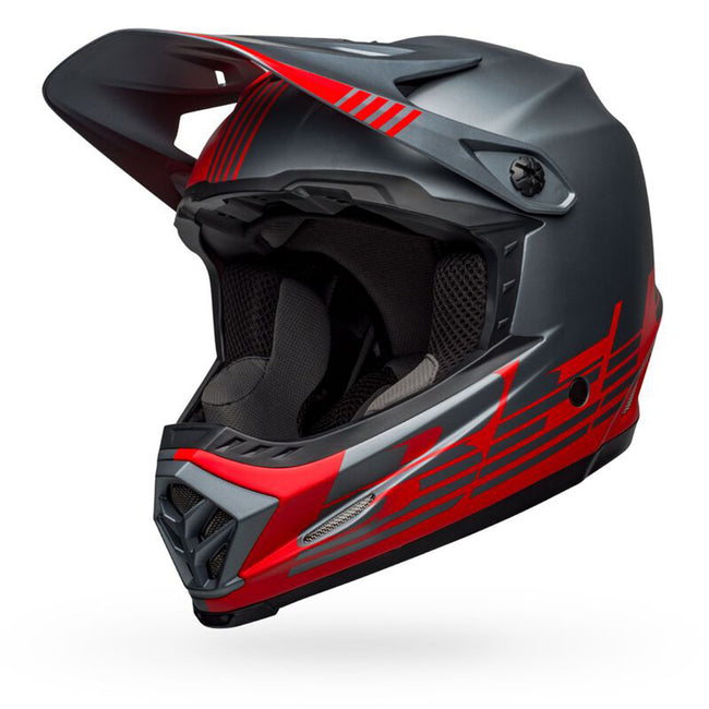 Bell Full-9 Fusion MIPS BMX Race Helmet-Louver Matte Gray/Red - 3