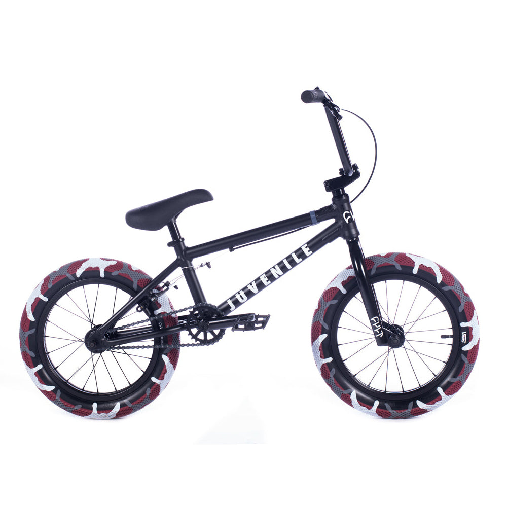 Cult 2022 Juvenile 16-inch BMX Freestyle Bike-Black/Red Camo