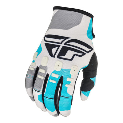 Fly Racing Kinetic K221 BMX Race Gloves-Grey/Blue