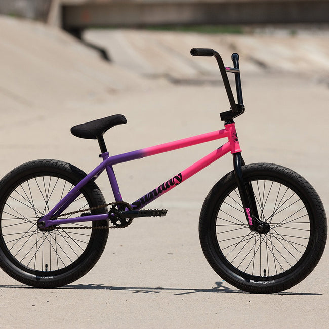 Sunday Street Sweeper LHD 20.75&quot;TT BMX Freestyle Bike-Matte Hot Pink/Grape Fade - 1