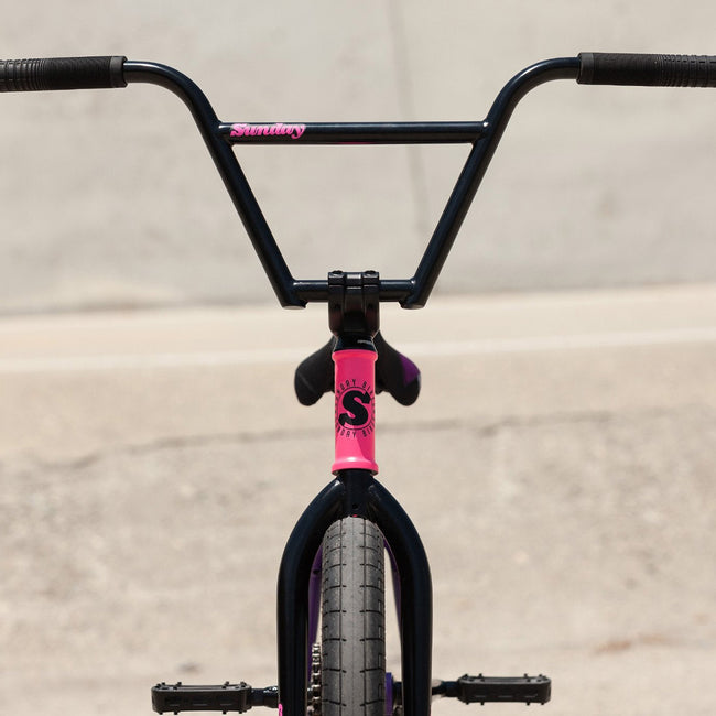 Sunday Street Sweeper RHD 20.75&quot;TT BMX Freestyle Bike-Matte Hot Pink/Grape Fade - 2
