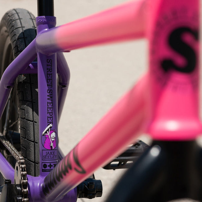 Sunday Street Sweeper RHD 20.75&quot;TT BMX Freestyle Bike-Matte Hot Pink/Grape Fade - 6
