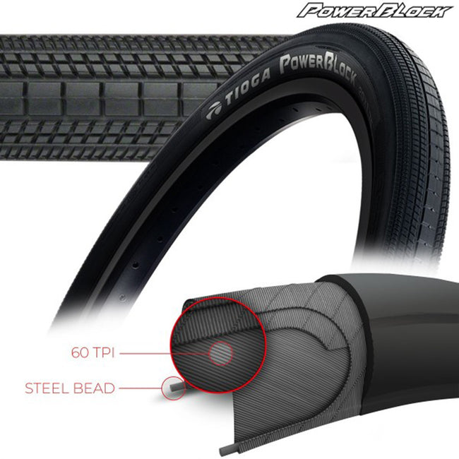 Tioga PowerBlock Tire-Wire-Black - 3