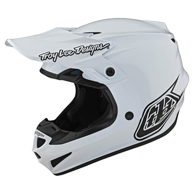 Troy Lee Designs SE4 Polyacrylite MIPS Mono BMX Race Helmet-White