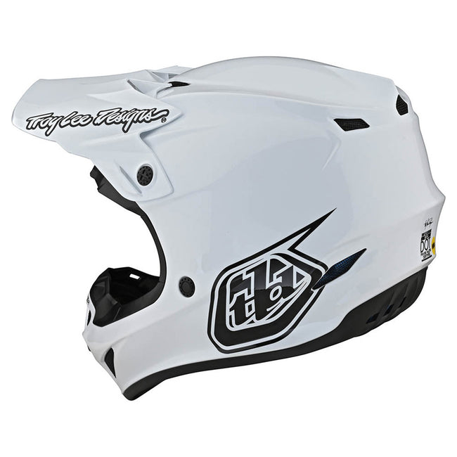 Troy Lee Designs SE4 Polyacrylite MIPS Mono BMX Race Helmet-White - 3
