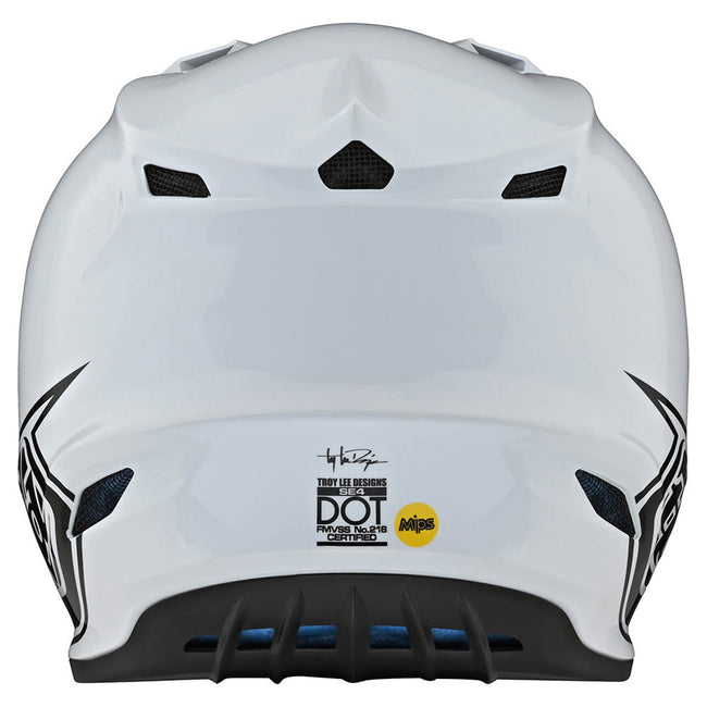 Troy Lee Designs SE4 Polyacrylite MIPS Mono BMX Race Helmet-White - 4