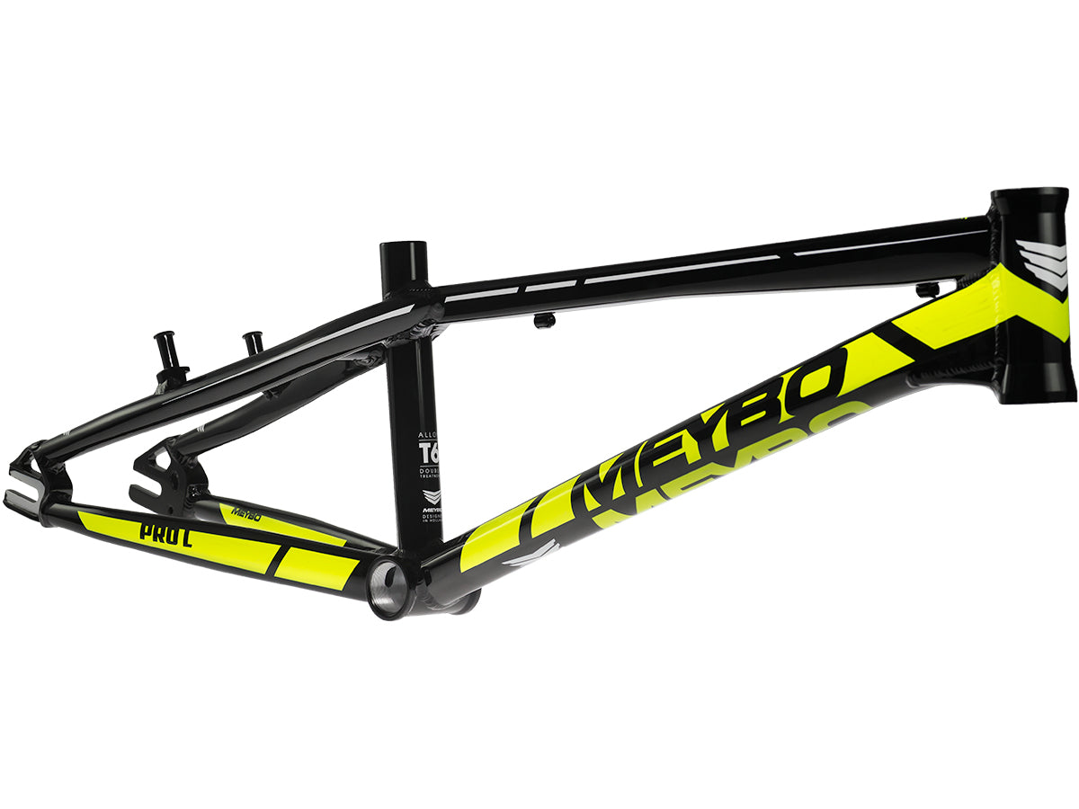 Meybo Holeshot Aluminum BMX Race Frame-Black/Yellow/White at