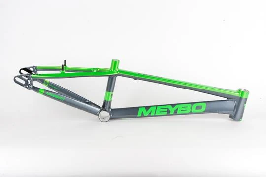 Meybo Holeshot 2020 Alloy BMX Race Frame-Silver/Green - 2