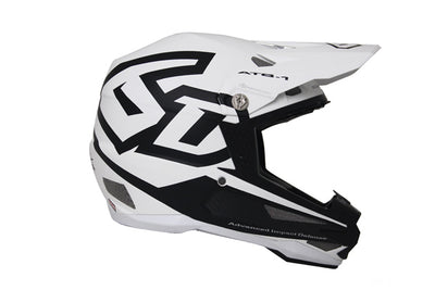 6D ATB-1 Carbon Macro Helmet-Matte White/Black