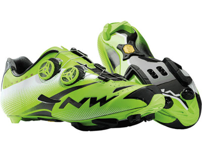 Northwave Extreme Tech Plus Clipless Shoes-Green/Black/White