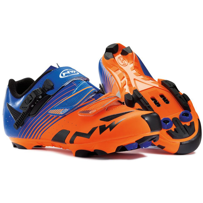 Northwave Hammer SRS Clipless Shoes-Orange/Blue - 1